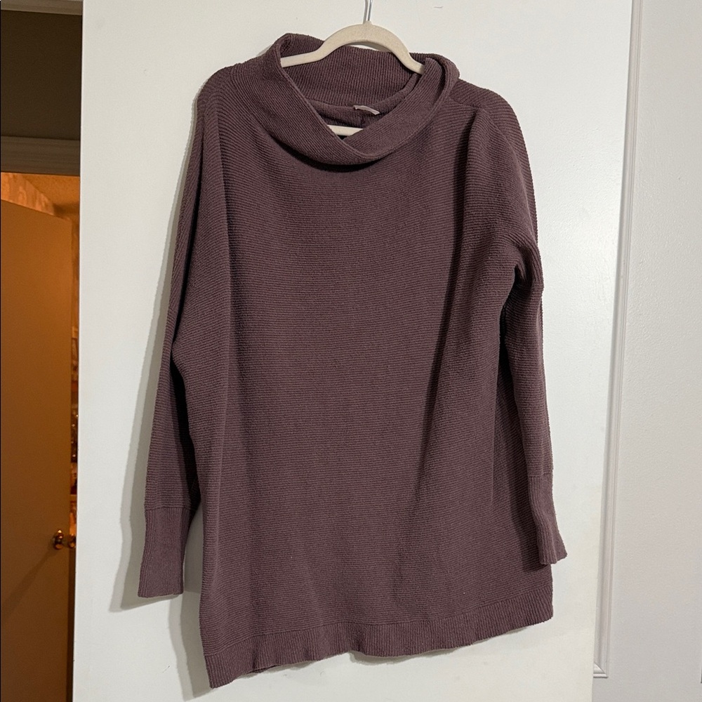 Free People Mauve Cowl Neck Sweater